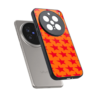 Celestial Citrus sleek vivo x200 pro cover with tempered glass back and TPU edges