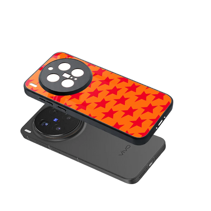 Celestial Citrus sleek vivo x300 pro cover with tempered glass back and TPU edges