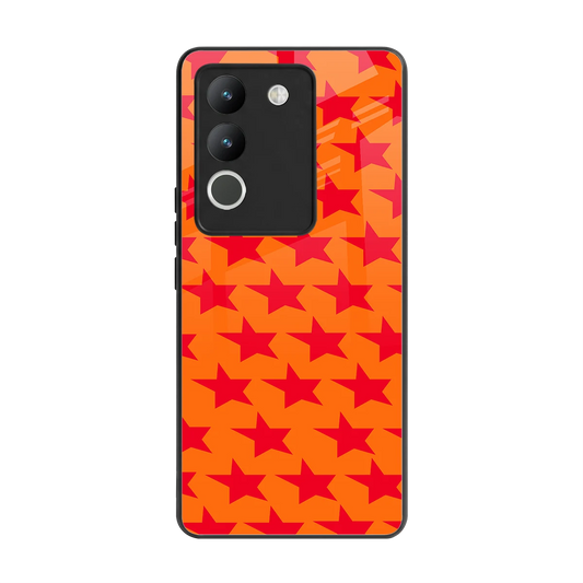 Celestial Citrus back phone cover | glass case for vivo y200 5g