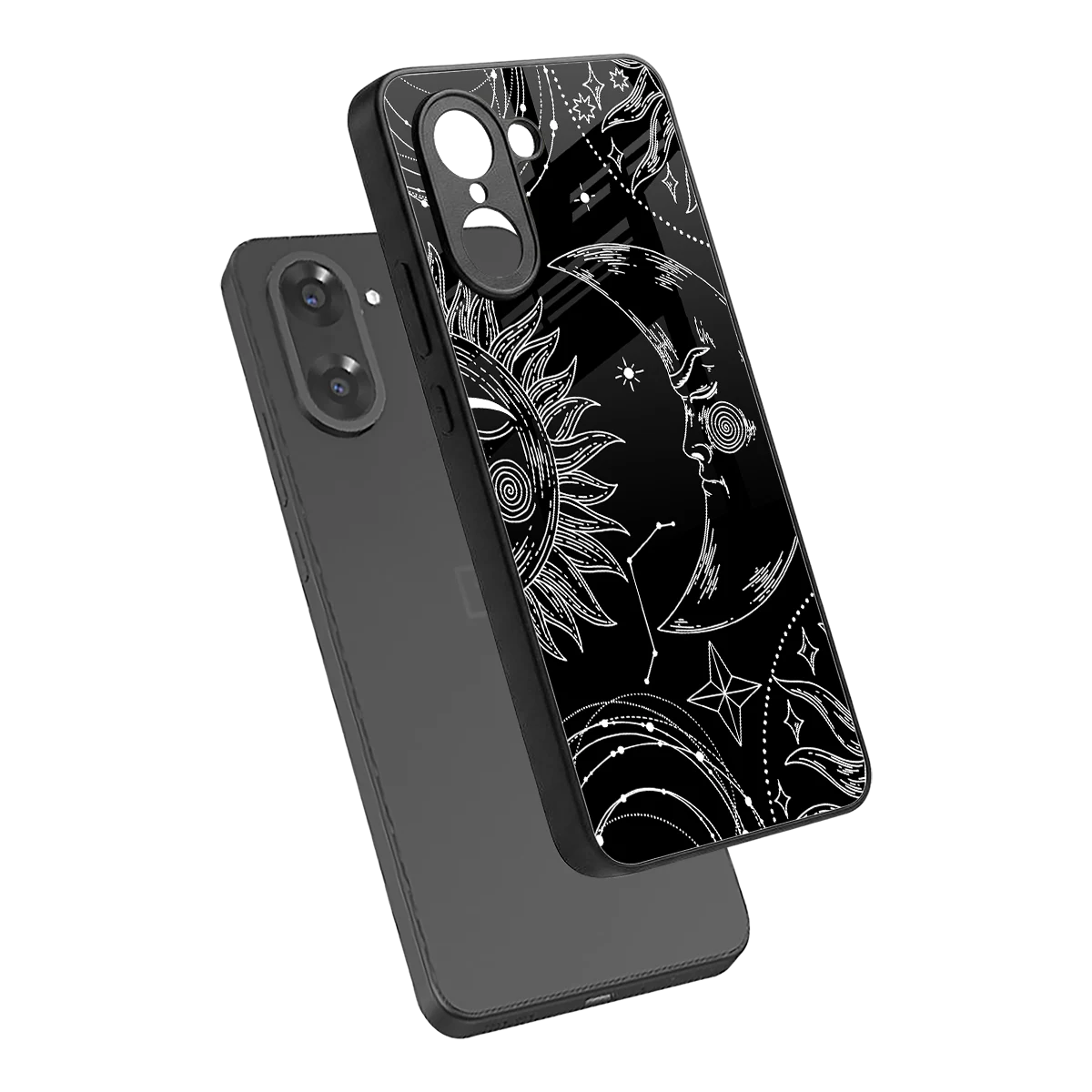 Celestial Duo sleek oneplus nord ce5 5g cover with tempered glass back and TPU edges