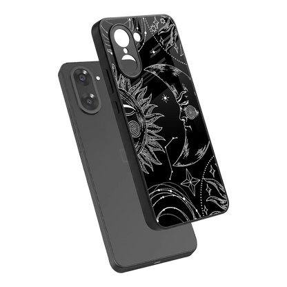 Celestial Duo sleek oneplus nord ce5 5g cover with tempered glass back and TPU edges