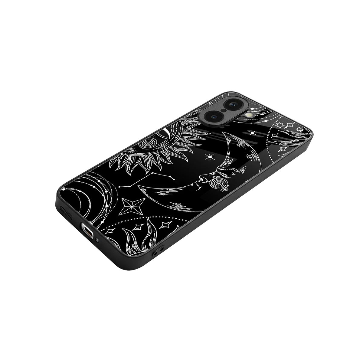 Celestial Duo stylish phone case for oneplus nord ce5 5g | glossy glass and slim fit