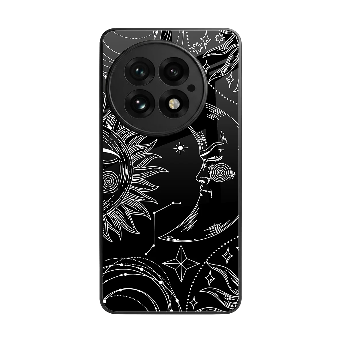 Celestial Duo back phone cover | glass case for oneplus 13