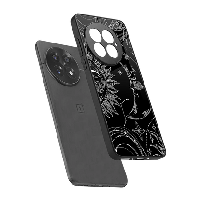 Celestial Duo sleek oneplus 13 cover with tempered glass back and TPU edges