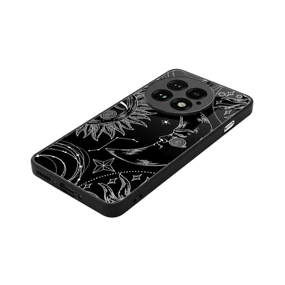 Celestial Duo stylish phone case for oneplus 13 | glossy glass and slim fit