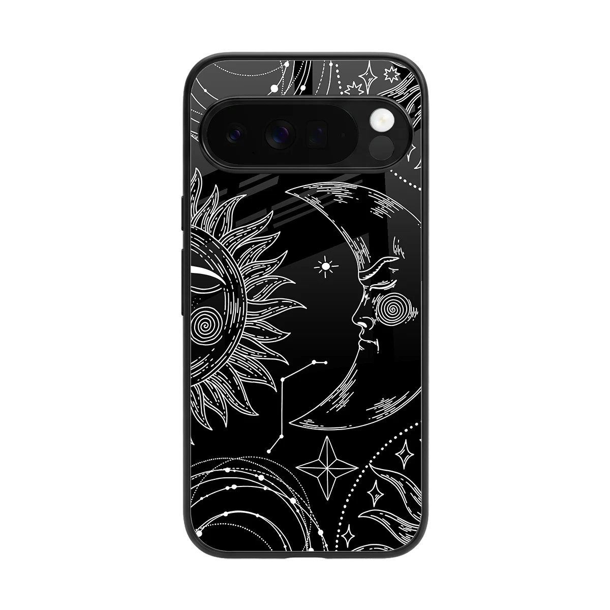 Celestial Duo back phone cover | glass case for google pixel 10 pro xl