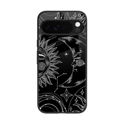 Celestial Duo back phone cover | glass case for google pixel 10 pro xl