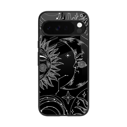 Celestial Duo back phone cover | glass case for google pixel 10 pro xl