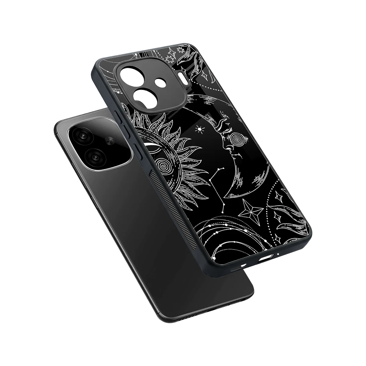Celestial Duo sleek iqoo neo 10r 5g cover with tempered glass back and TPU edges