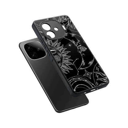 Celestial Duo sleek iqoo neo 10r 5g cover with tempered glass back and TPU edges