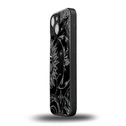 Celestial Duo iphone 13 mini mobile cover | shockproof glass phone case