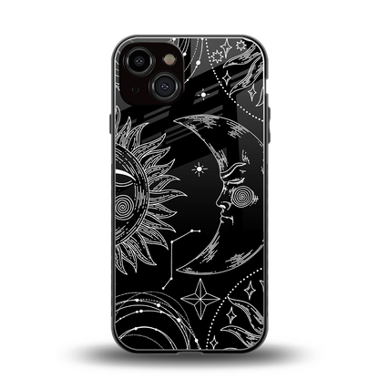 Celestial Duo back phone cover | glass case for iphone 14