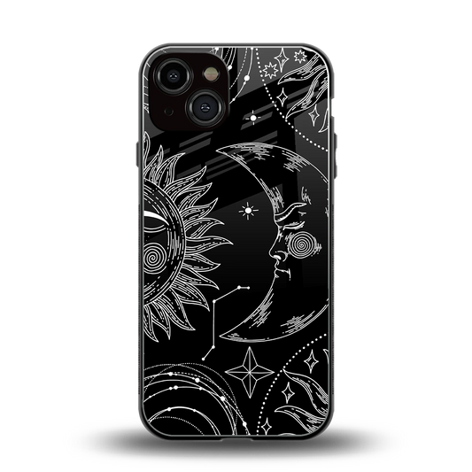 Celestial Duo back phone cover | glass case for iphone 14