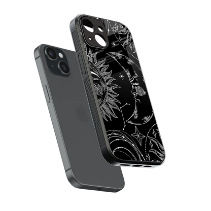 Celestial Duo sleek iphone 13 cover with tempered glass back and TPU edges