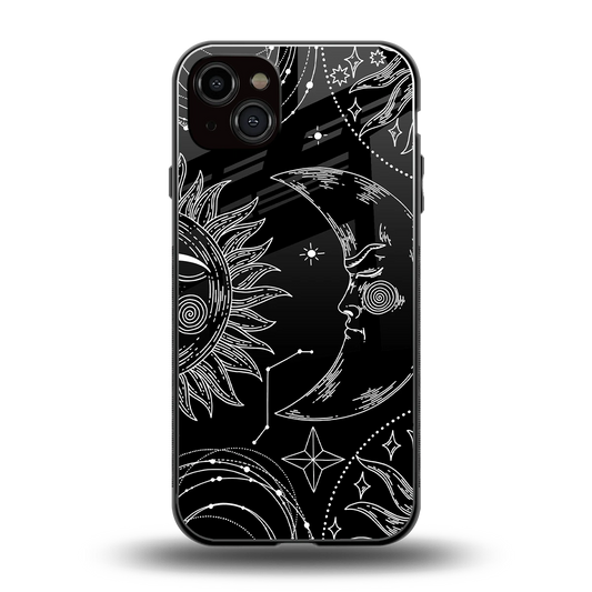 Celestial Duo back phone cover | glass case for iphone 14 plus