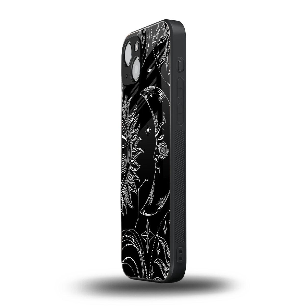Celestial Duo iphone 14 plus mobile cover | shockproof glass phone case