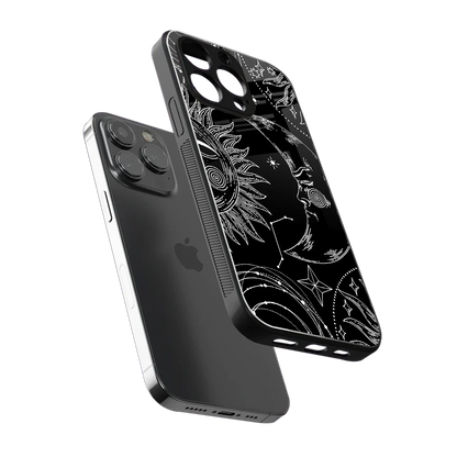 Celestial Duo sleek iphone 15 pro max cover with tempered glass back and TPU edges