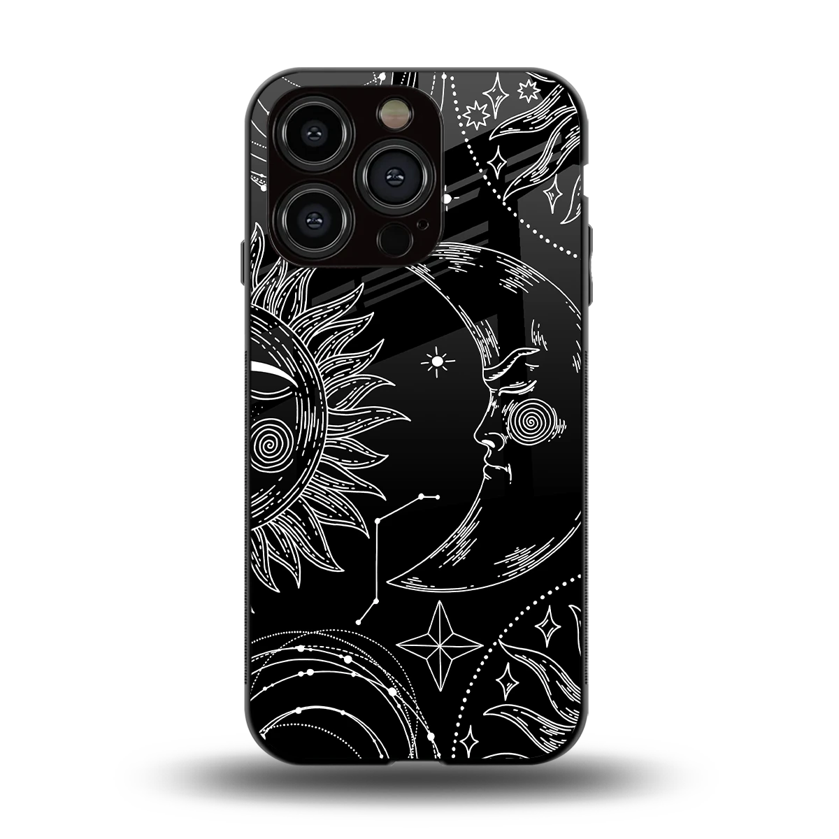 Celestial Duo back phone cover | glass case for iphone 15 pro