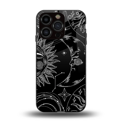 Celestial Duo back phone cover | glass case for iphone 15 pro