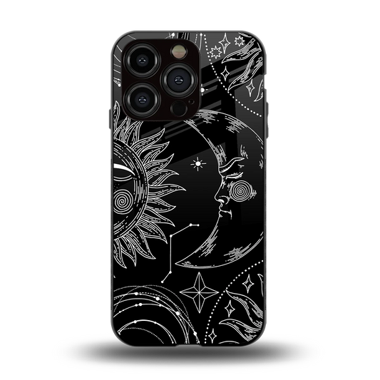 Celestial Duo back phone cover | glass case for iphone 15 pro