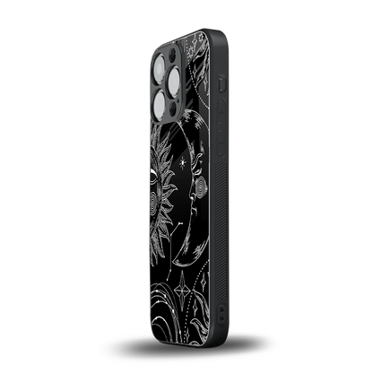 Celestial Duo iphone 15 pro mobile cover | shockproof glass phone case