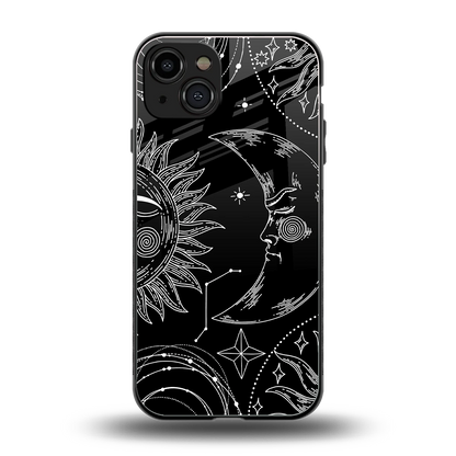 Celestial Duo back phone cover | glass case for iphone 15