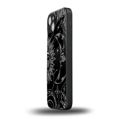 Celestial Duo iphone 15 mobile cover | shockproof glass phone case