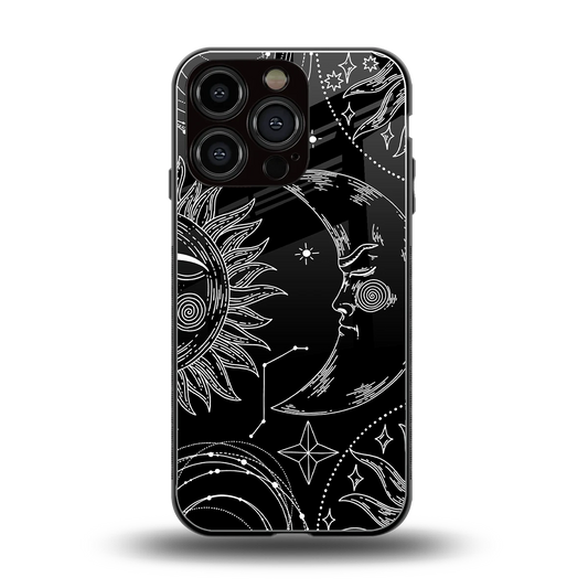 Celestial Duo back phone cover | glass case for iphone 16 pro