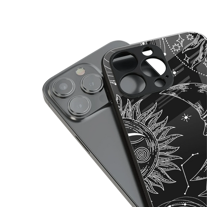 Celestial Duo stylish phone case for iphone 14 | glossy glass and slim fit