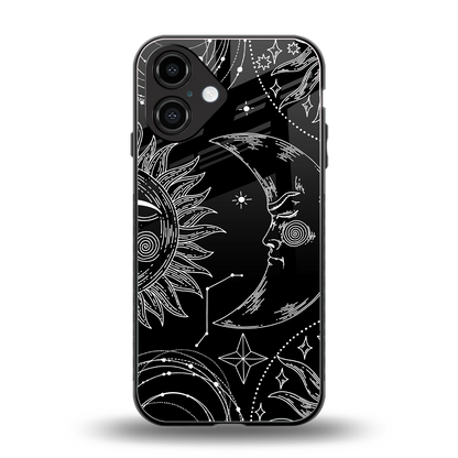 Celestial Duo back phone cover | glass case for iphone 16