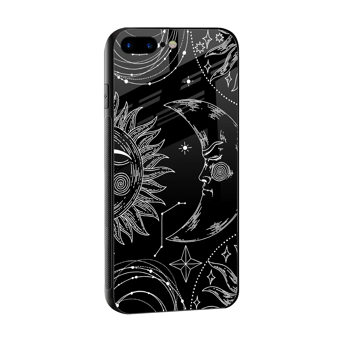 Celestial Duo sleek iphone 8 plus cover with tempered glass back and TPU edges