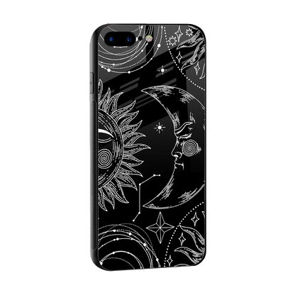 Celestial Duo sleek iphone 8 plus cover with tempered glass back and TPU edges