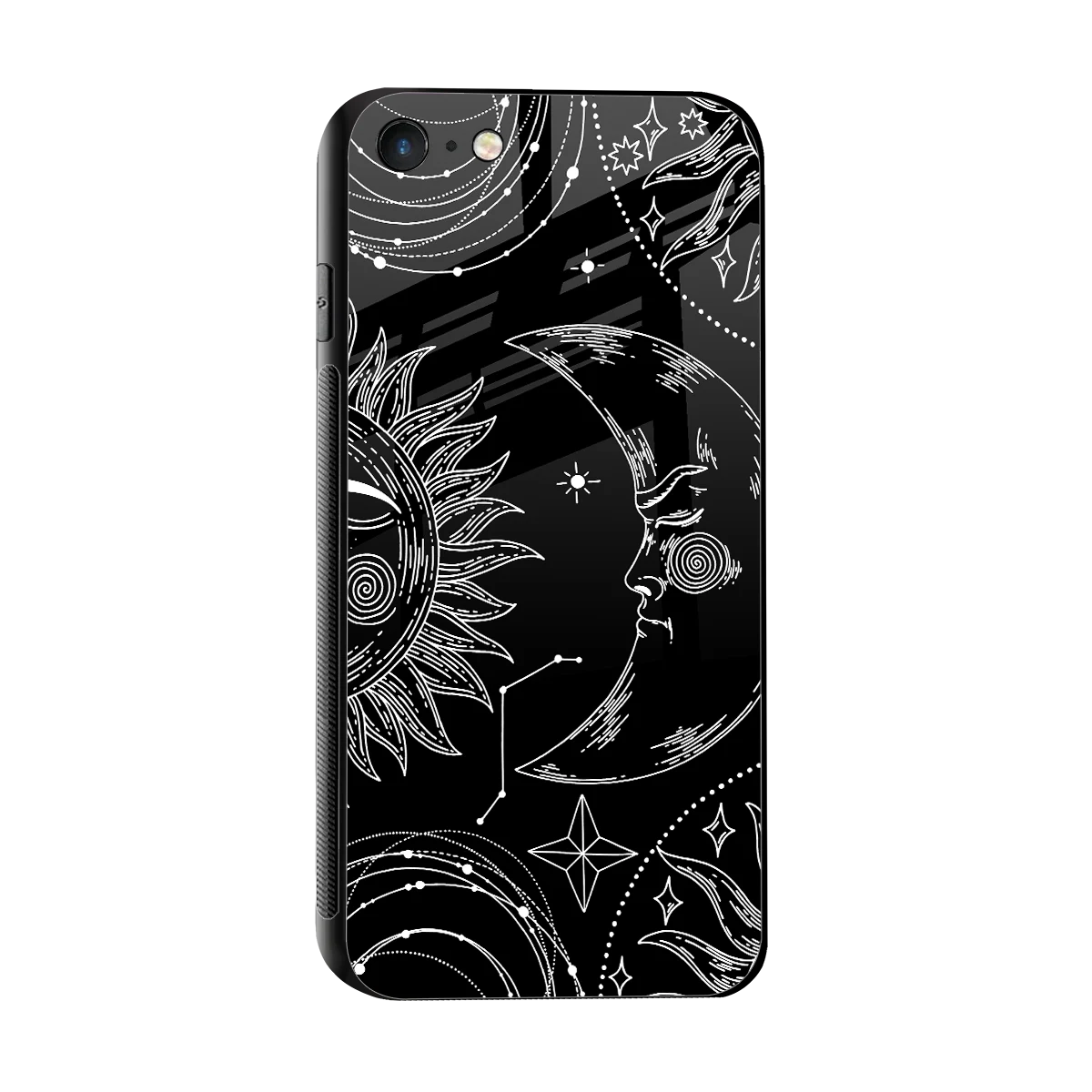 Celestial Duo sleek iphone 7 cover with tempered glass back and TPU edges
