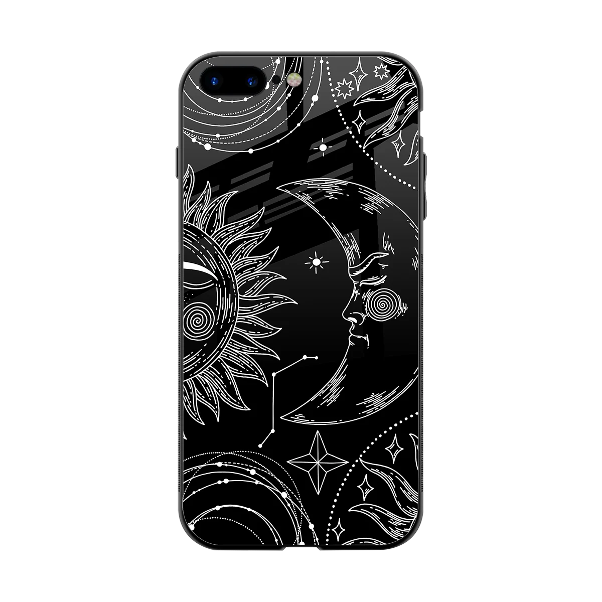 Celestial Duo back phone cover | glass case for iphone 8 plus