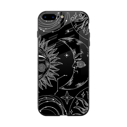 Celestial Duo back phone cover | glass case for iphone 8 plus