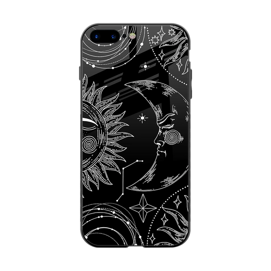 Celestial Duo back phone cover | glass case for iphone 8 plus