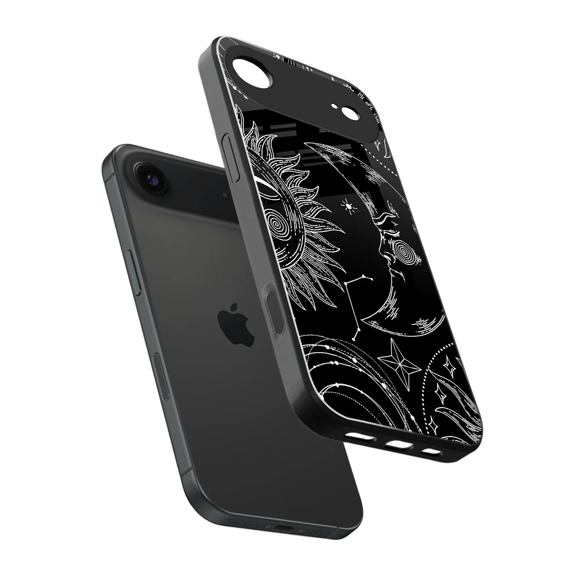 Celestial Duo sleek iphone air cover with tempered glass back and TPU edges