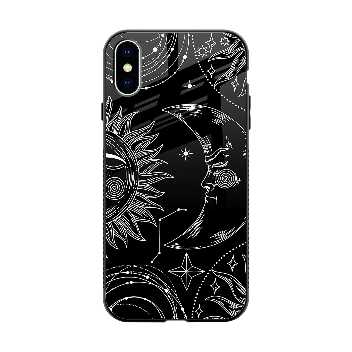 Celestial Duo back phone cover | glass case for iphone x