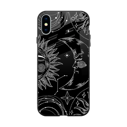 Celestial Duo back phone cover | glass case for iphone xs