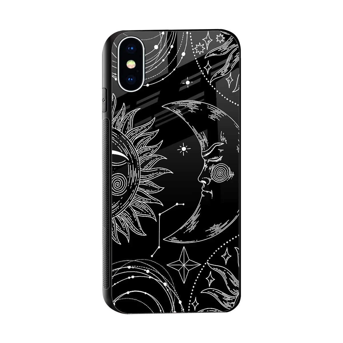 Celestial Duo sleek iphone x cover with tempered glass back and TPU edges