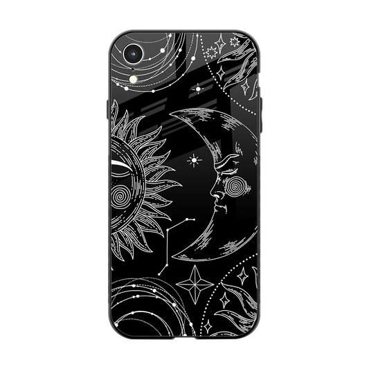 Celestial Duo back phone cover | glass case for iphone xr
