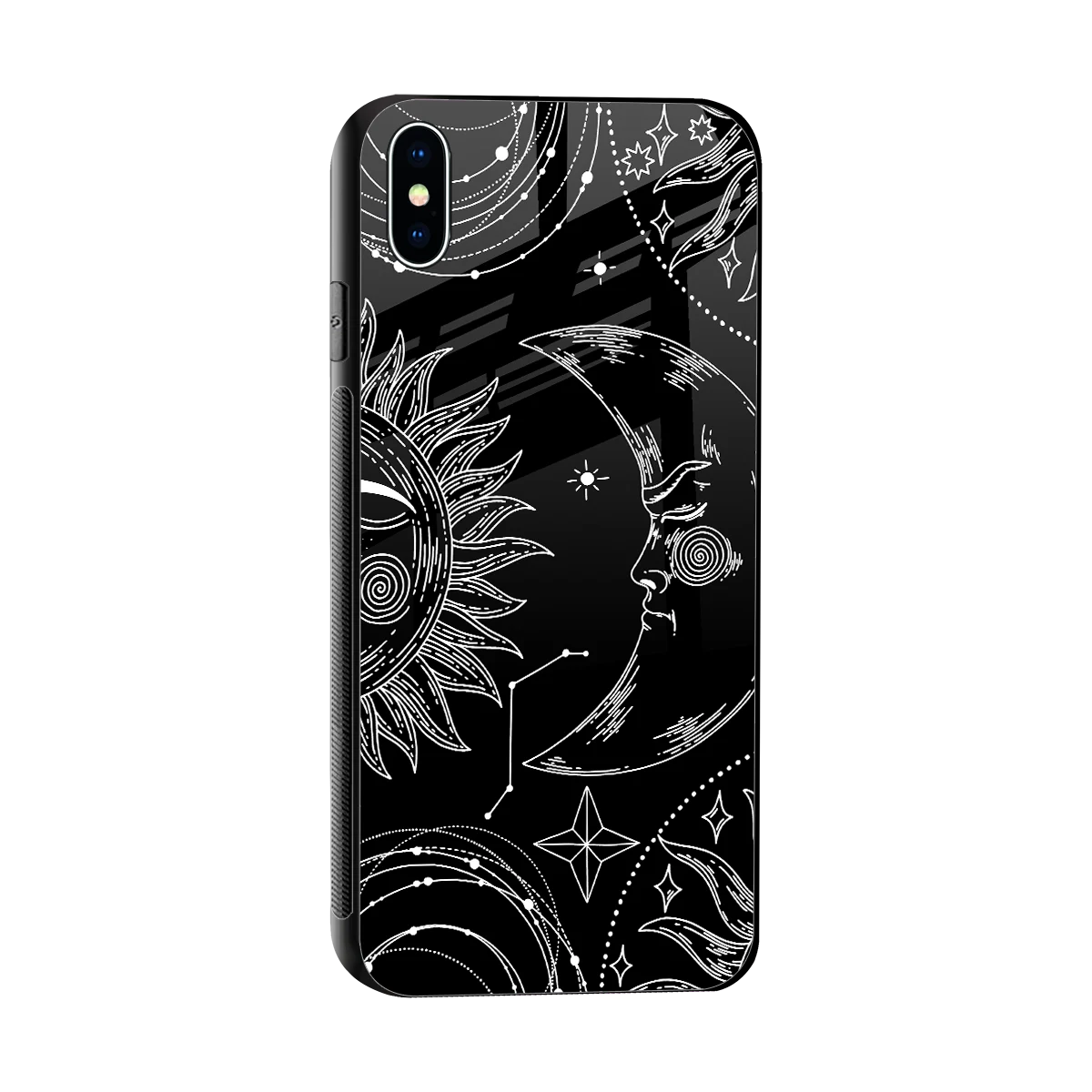 Celestial Duo sleek iphone xs max cover with tempered glass back and TPU edges