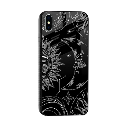 Celestial Duo sleek iphone xs max cover with tempered glass back and TPU edges