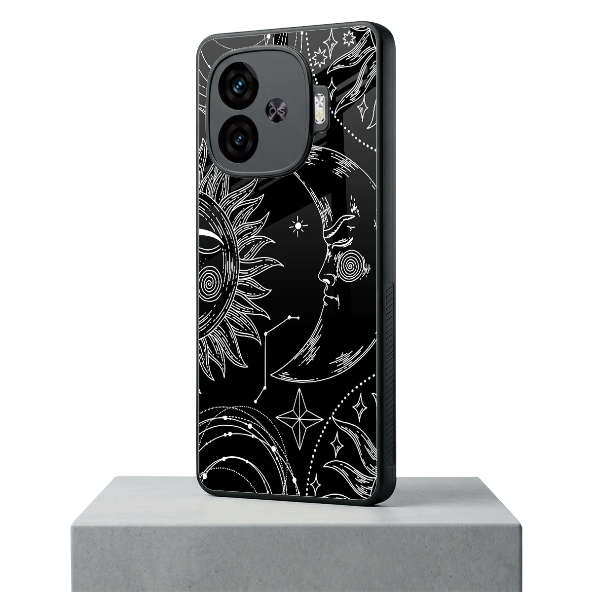 Celestial Duo iqoo neo 10r 5g mobile cover | shockproof glass phone case