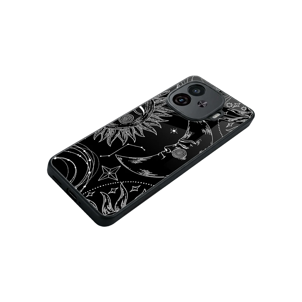 Celestial Duo stylish phone case for iqoo neo 10r 5g | glossy glass and slim fit