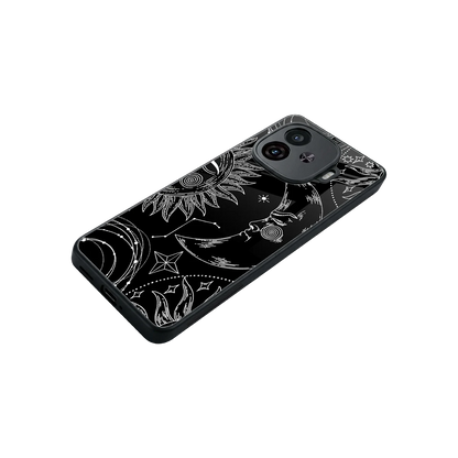 Celestial Duo stylish phone case for iqoo neo 10r 5g | glossy glass and slim fit