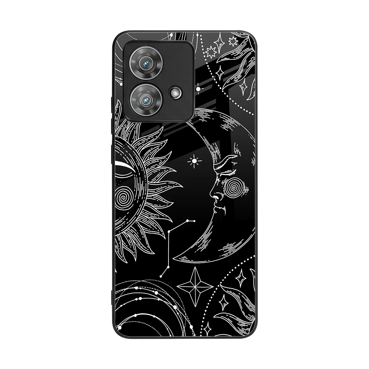 Celestial Duo back phone cover | glass case for motorola edge 40 neo 5g
