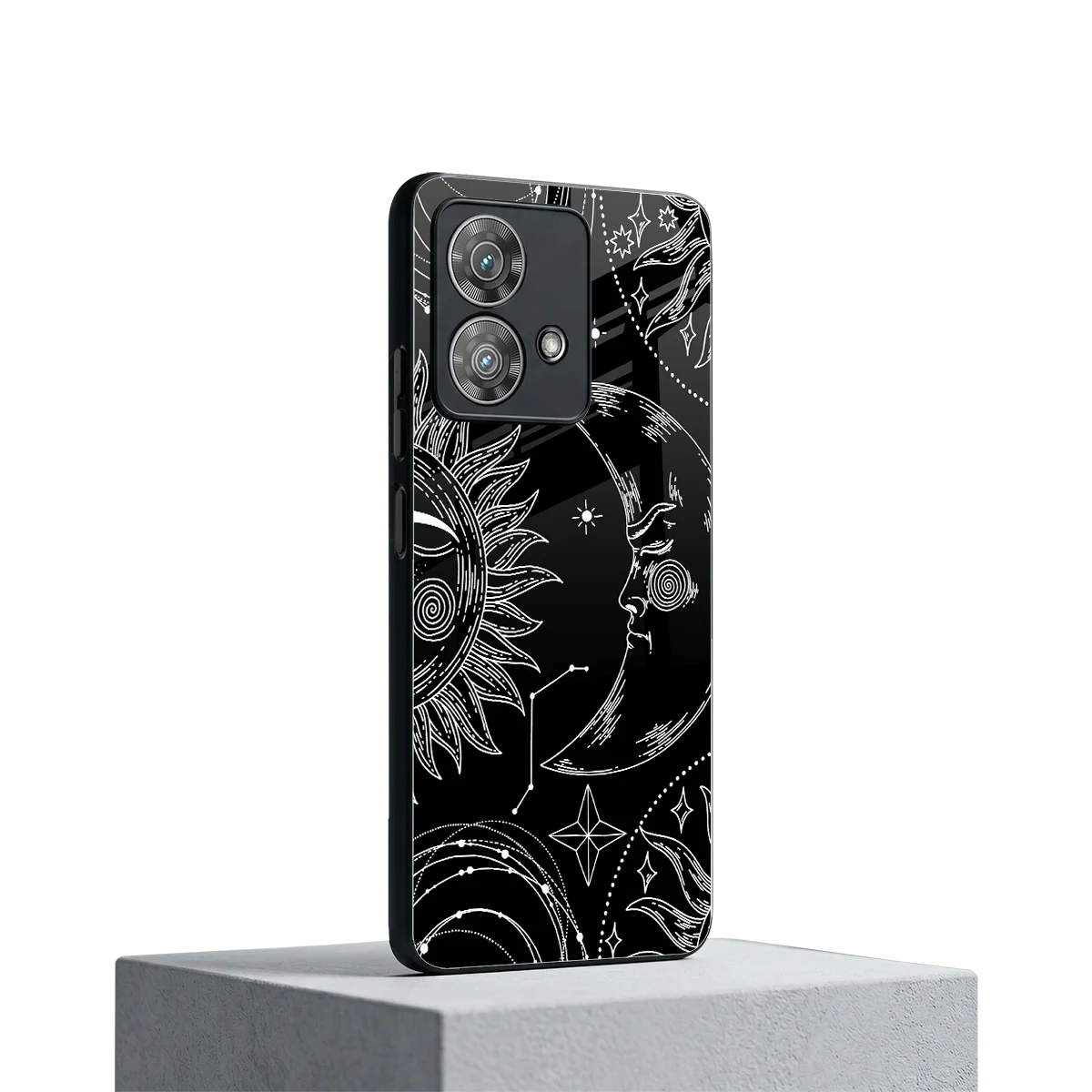 Celestial Duo motorola edge 40 neo 5g mobile cover | shockproof glass phone case