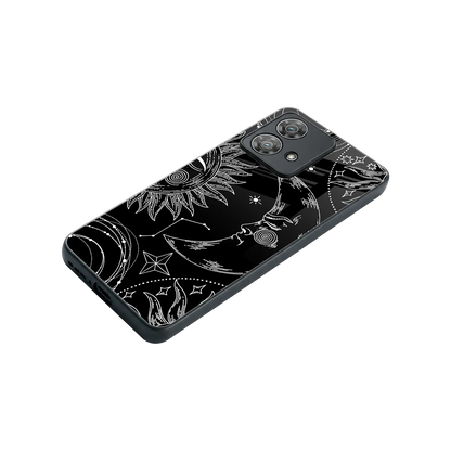 Celestial Duo stylish phone case for motorola edge 40 neo 5g | glossy glass and slim fit