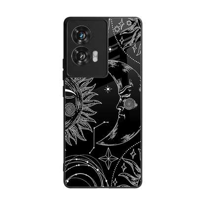 Celestial Duo back phone cover | glass case for motorola edge 50 fusion